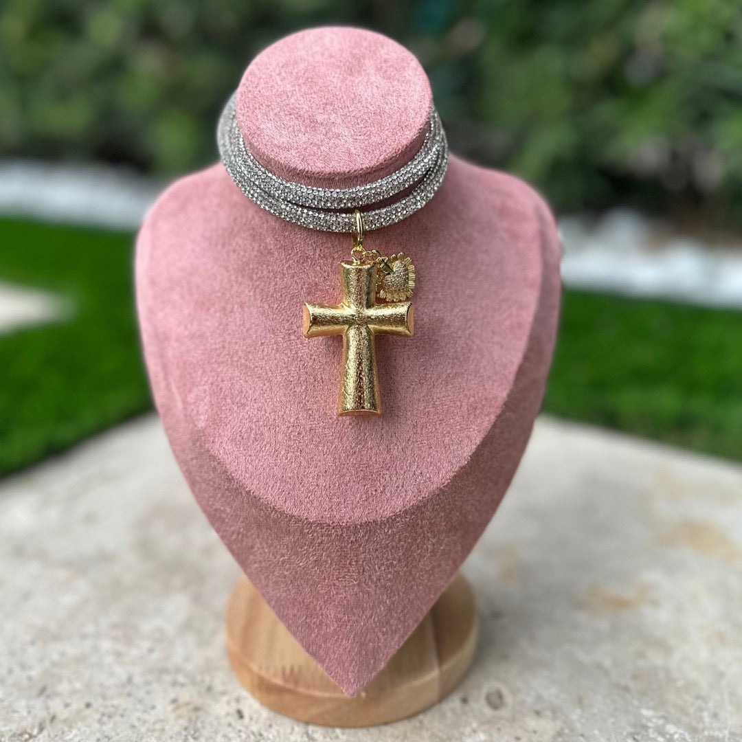 Cross heart necklace