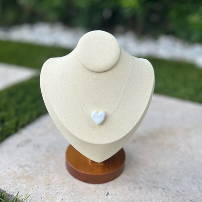 White heart necklace